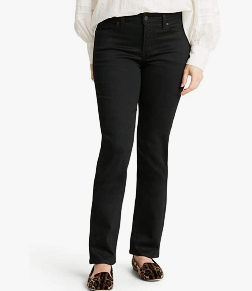 Signature by Levi Strauss & Co Gold Label Curvy Shaping Straight Jeans Black 20L